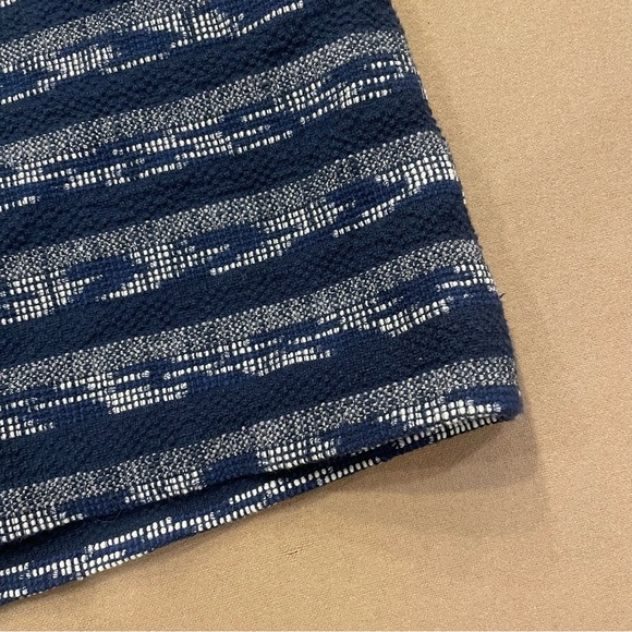 Ramy Brook Shawni Ruffle Chain Trim Metallic Stripe Tweed Mini Skirt Size 8 NWOT - Picture 3 of 11